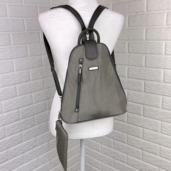 BAGGALLINI Metro Backpack With RFID Phone Wristlet STERLING SHIMMER NWT main image 3